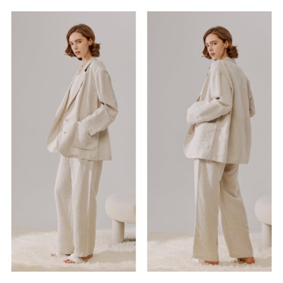 Saks Fifth Avenue Jackets & Blazers - Saks 5th Avenue Threads 100% Linen Slouchy Linen Blazer Sz XL